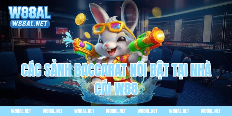 Các sảnh Baccarat nổi bật tại nhà cái W88